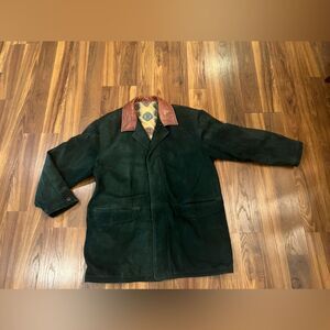 Vintage HUGO BOSS hunter green heavy winter coat